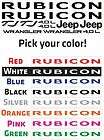 Jeep Wrangler TJ Sticker Set. Includes 2 26 RUBICON hood decals