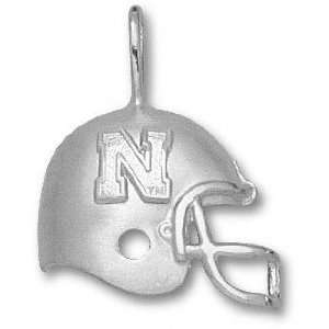 Nebraska Cornhuskers Solid Sterling Silver N Helmet Pendant