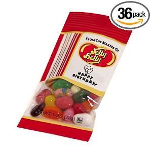 Jelly Belly Jelly Beans, Assorted Flavors, 1 Ounce Happy Birthday Bags 