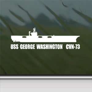  USS GEORGE WASHINGTON CVN 73 Navy White Sticker Laptop 
