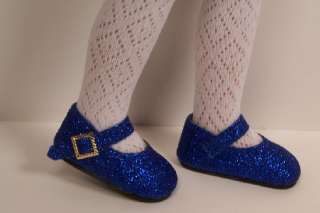DK BLUE Glitter Shoe For Dianna Effner 13 Vinyl Dolls♥  