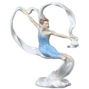  Modern Dance Male Jumping Porcelain Sculpture