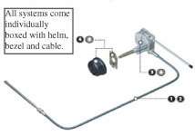 Single Cable Steering for boat applications in V4 and smaller engines 
