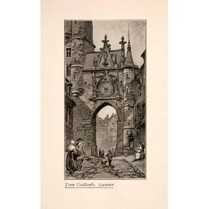   Tour Gaillarde, Auxerre   Original Halftone Print