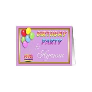  Ayanna Birthday Party Invitation Card Toys & Games