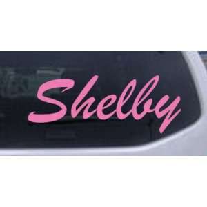  Shelby Car Window Wall Laptop Decal Sticker    Pink 14in X 