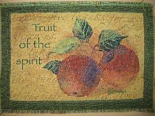Fruit of the Spirit word TAPESTRY Fabric Pillow Panel  