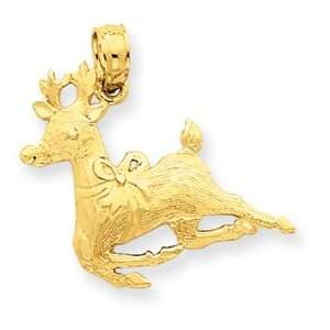    Backed Reindeer Pendant   Measures 20.6x21.4mm   JewelryWeb Jewelry