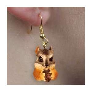  Chipmunk Earrings Hanging 