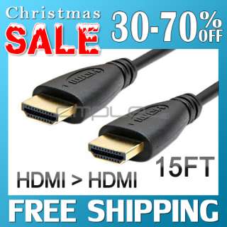15 FT Premium New HDMI to HDMI CABLE 3D Male to Male for HDTV LCD LED 
