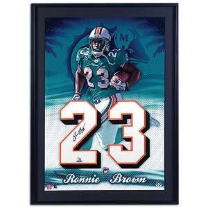  Dolphins Upper Deck Brown Auto. Jersey Numbers Collection 