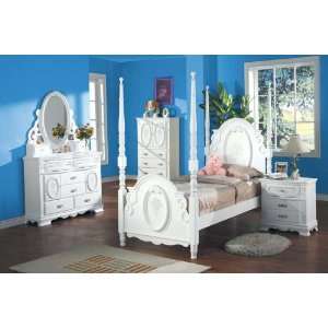   New 4pcs Youth Kid Full Girl Bedroom Set, #A1657F Furniture & Decor