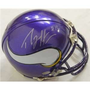  Percy Harvin Autographed/Hand Signed Vikings Riddell Mini 