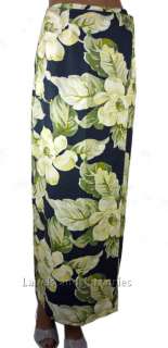 TOMMY BAHAMA Magnolia Wrap Skirt 100% Silk Classic Magnolia Long 