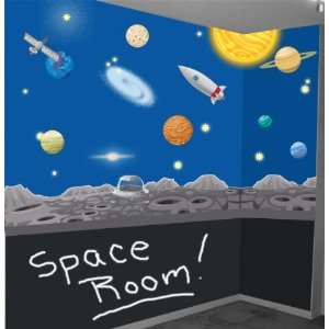  Space Wall Mural Decals Solar System Wall Stickers for 