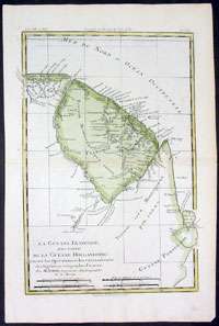 1780 Bonne Antique Map French, Dutch Guyana Sth America  