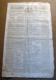 1796 Boston newspaper GEORGE WASHINGTON signed ACT onFrontPge Jay 