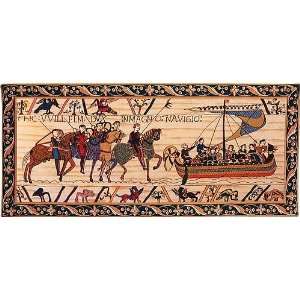   Bayeux, William Embarks (With Blue Border), A H36xW80 