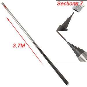   7M 7 Sections Telescopic Fishing Pole Silver Tone Blk Sports