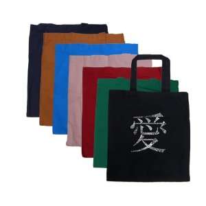 Small Red Chinese Love Symbol Tote Bag   Made using the word LOVE in 