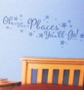 WALL DECAL/STICKER★PLACES YOULL GO & STARS★NURSERY★NEW  
