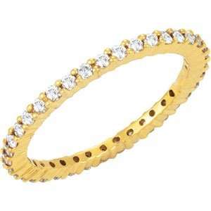   Band Ring Ring. Size 06.50/ 1/2 Ct Tw Diamond Eternity Band In 14K