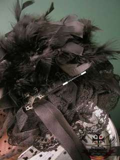 GOTHIC COSPLAY Lolita EGL feather VEIL hat headdress  