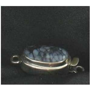 WHITE BUFFALO TURQUOISE STERLING CLASP #1~