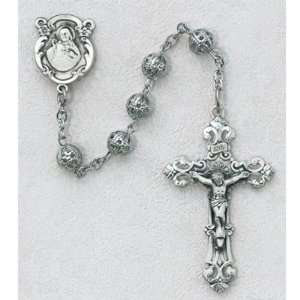  6MM Silver Filigree Rosary (808S/F) Arts, Crafts & Sewing