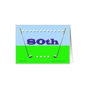  80th Golf Birthday Card Toys & Games