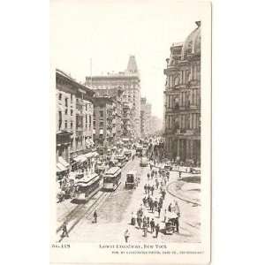    Postcard Vintage Lower Broadway New York 4 