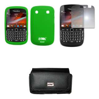 for BlackBerry Bold 9900 Case Gel Green+Pouch+Mirror SP 886571217401 