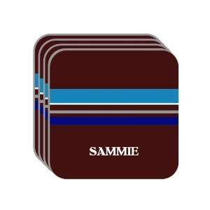 Personal Name Gift   SAMMIE Set of 4 Mini Mousepad Coasters (blue 