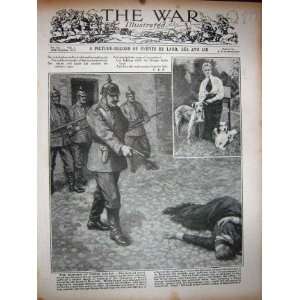  WW1 1915 Murder Nurse Cavell Hund Brussells Soldiers