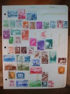 JAPAN ASIA Asian Japanese OLYMPICS STAMPS Page from Old Collection LOT 