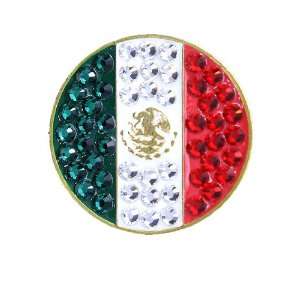  Bella Crystal Collection USA Mexico Flag Hat Clip Set 