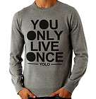 YOLO YOU ONLY LIVE ONCE SWEATER SWEATSHIRT T SHIRT DRAKE YMCMB MENS 