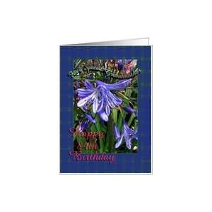  84th Birthday Grandmother Purple Lilies Card Health 