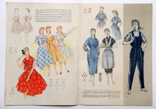 1957 Russia Soviet Fashion House EXCELLENT Album Magazine WOMEN 