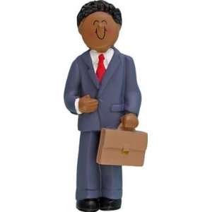  Africian American Male Business Person Christmas Ornament 