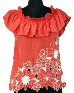 NEW $248 Yoana Baraschi Embroidered Anthropologie Top M  