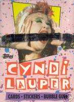 CYNDI LAUPER 1985 TOPPS TRADING CARD BOX  