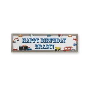  personalized big rigs birthday banner Health & Personal 