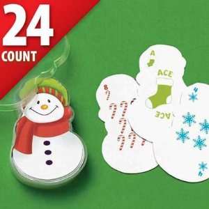  Snowman Shaped Playing Cards 24ct Toys & Games