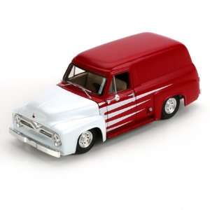  1/50 DC 1955 Ford F 100 Panel Truck, Red/White ATH90274 