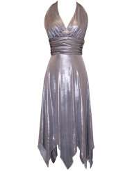 Stretch Halter Dress Fairy Hem Prom Formal Holiday Party Gown