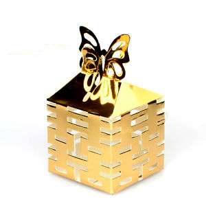 50 GoldXI囍 Favor Gift Boxes   Wedding Box2.1x2.1x2.1  