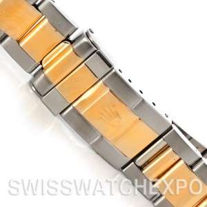 Mens 18k Yellow Gold Steel Rolex GMT Master II Watch 16713  