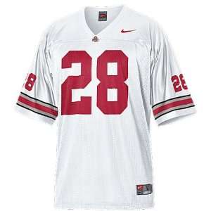Ohio State Buckeyes Youth #28 Road College Replica Football Jersey By 