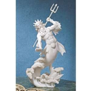  Xoticbrands Ancient Greek Sea God Bonded Marble Statue 